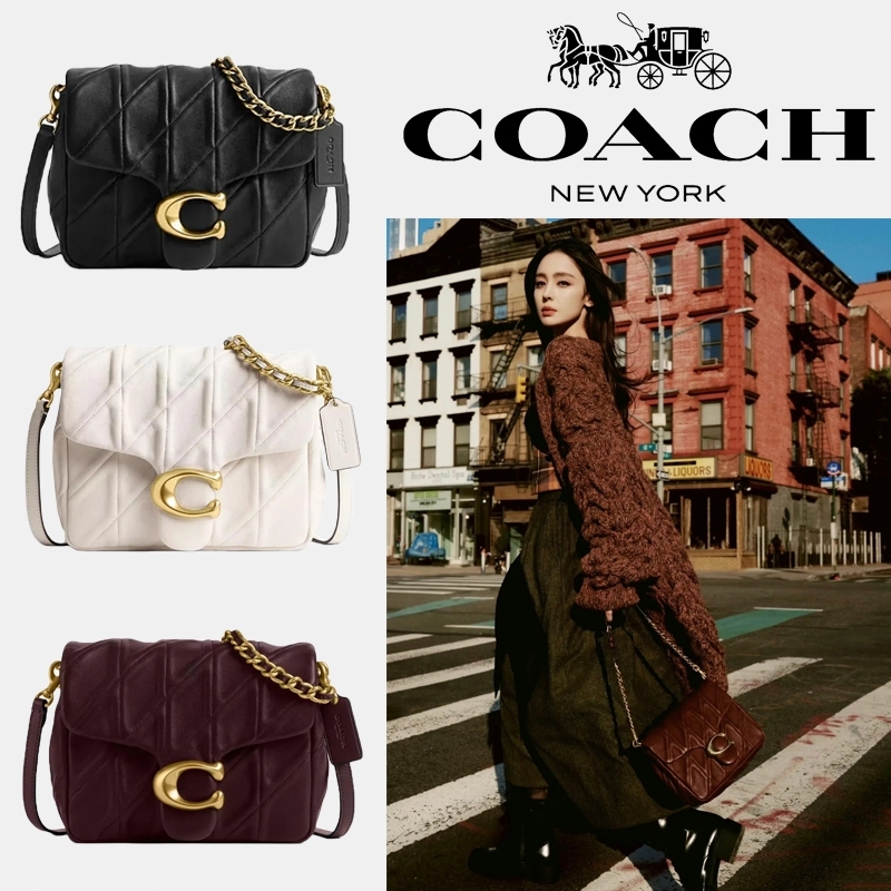 แท้💯%📣COACH Tabby 20 กระเป๋าสะพายข้างหนัง สำหรับผู้หญิง