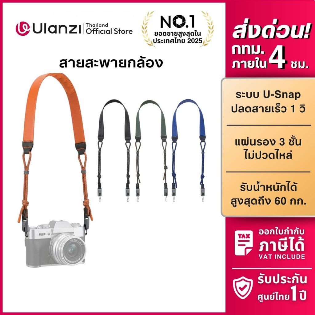 Ulanzi CSS2 สายคล้องกล้อง สายสะพายกล้อง ปลดเร็ว Mirrorless Compact Camera Strap DSLR พกพา ถ่ายภาพ