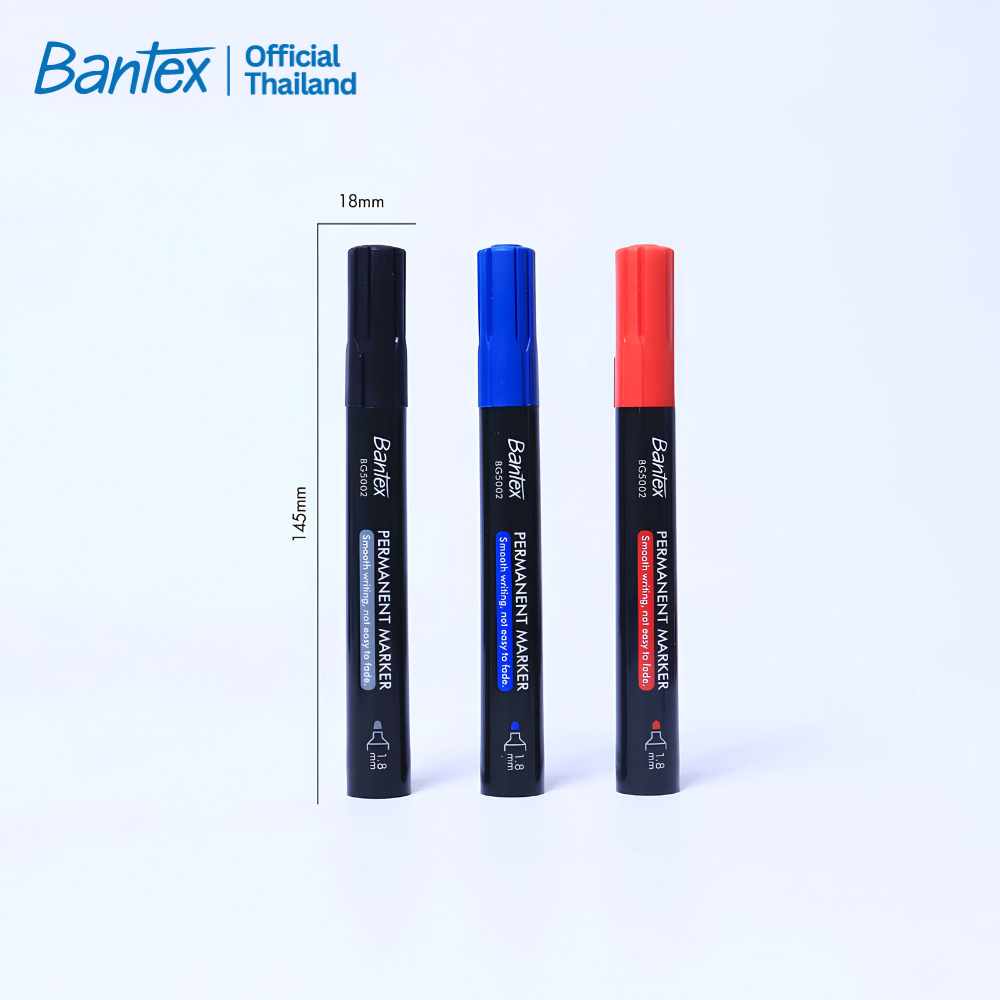 Bantex ماركر دائم مقاوم للماء 1.8 مم (3 ألوان) — صورة 6