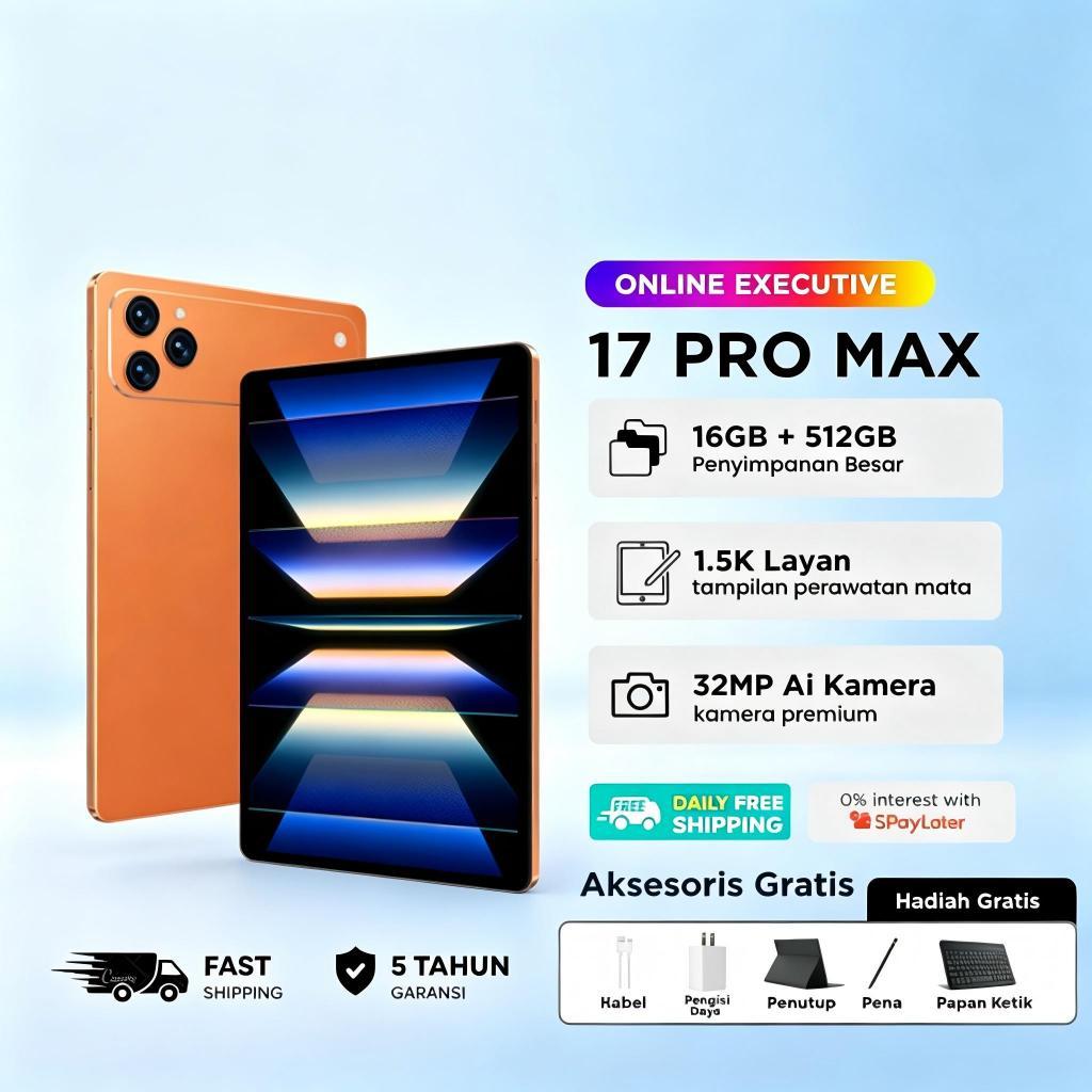 【New】COD 17 Pro Max Pad 4G 10.5 Android Tablet 16GB RAM + 512GB ROM WiFi + LTE good for Study & Work