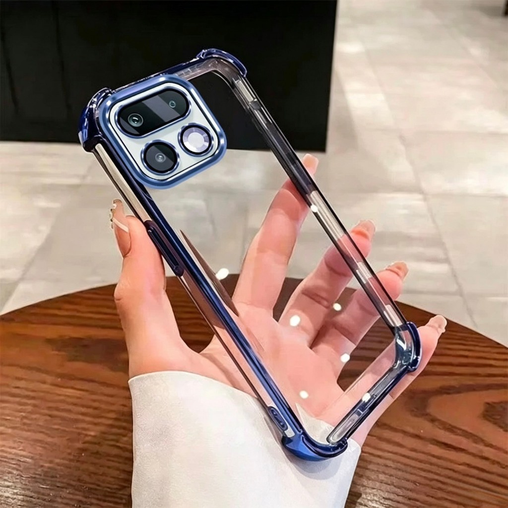 เคสใส ขอบสีขอบ กันสี่มุม สำหรับ Realme 16 16pro  เคสมือถือกันกระแทก ขอบเงา