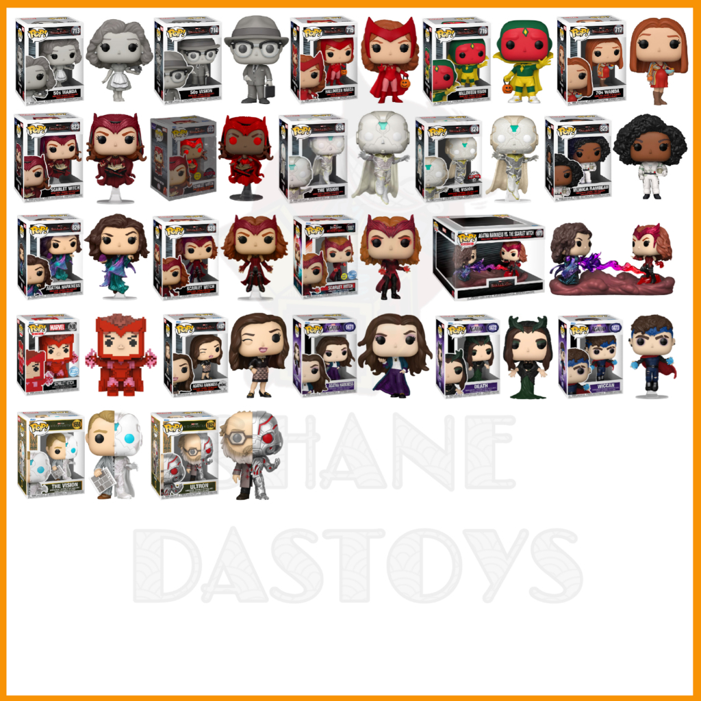 {PRE-ORDER} Funko Pop! MARVEL : WandaVision Wanda Vision, Scarlet Witch, Agatha All Along, VisionQue