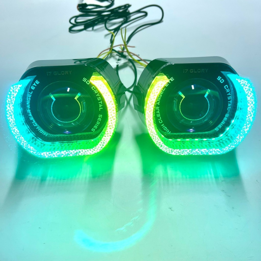เลนส์ LED ขนาด 3 นิ้ว 160W ความสว่างสูง เลนส์สีฟ้า สำหรับทั้งไฟสูงและไฟต่ำ-17B 5D i7 U RGB