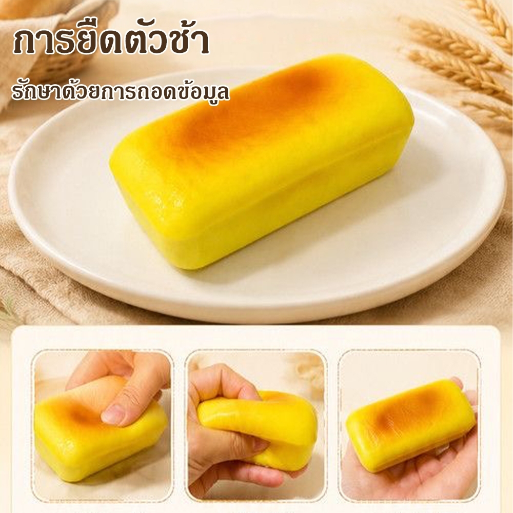 ขนมปังปิ้ง Slow Rebound Kneading ของเล่น กล้ามเนื้ออ่อนยาวเปียก Unpressure ระบายความดัน