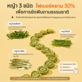 PETLUSCI🐰🐹โมบายคุ้กกี้ ของเล่นกระต่าย 6 แบบ ไม้แอปเปิ้ล ไผ่หวาน หญ้าอัดแท่ง หมดปัญหาฟันยาว