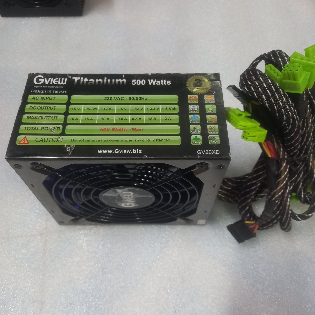 PSU ประกัน 1เดือน Gview Titanium 500W มือ2 / power supply / พาวเวอร์ซัพพลาย