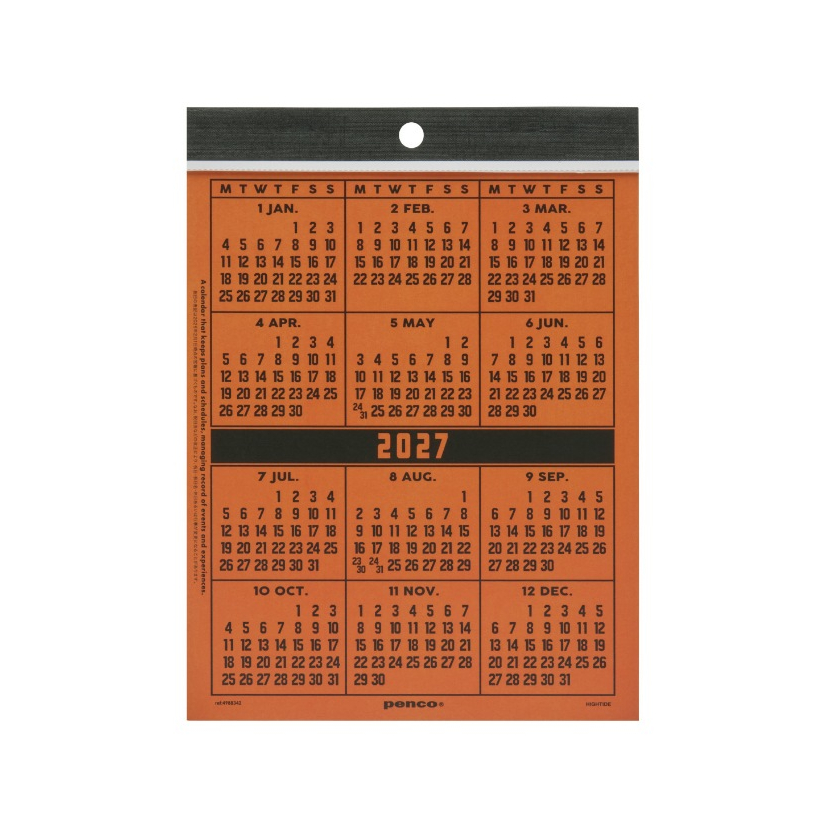 penco تقويم حائط 2027 ‏A5 / A4