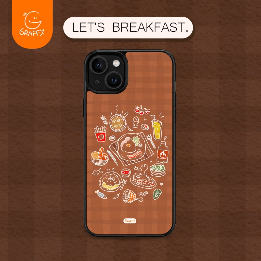 graffy. | เคสไอโฟน iphone case ลายน่ารัก / LET'S BREAKFAST (ไม่ใช่ magsafe)