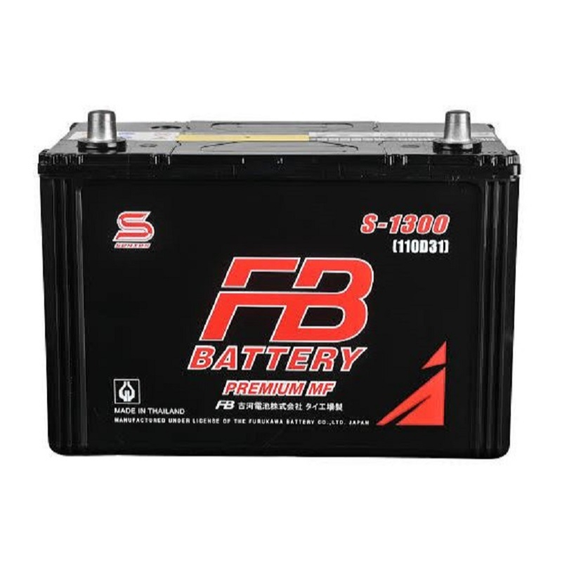 แบตเตอรี่ FB รุ่น S-1300R-MF (110D31R) 12 V. 80 Ah เหมาะกับรถกระบะและรถที่ต้องการกำลังสตาร์ทสูง