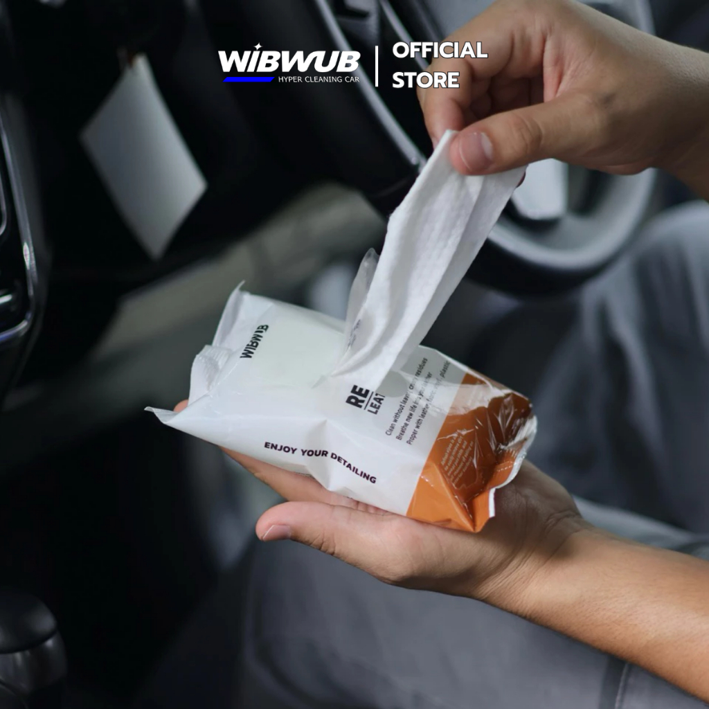 ทิชชู่เปียกทำความสะอาดเบาะหนังโดยเฉพาะ : ผลิตในไทย (WIBWUB Refresh Leather Wipes)
