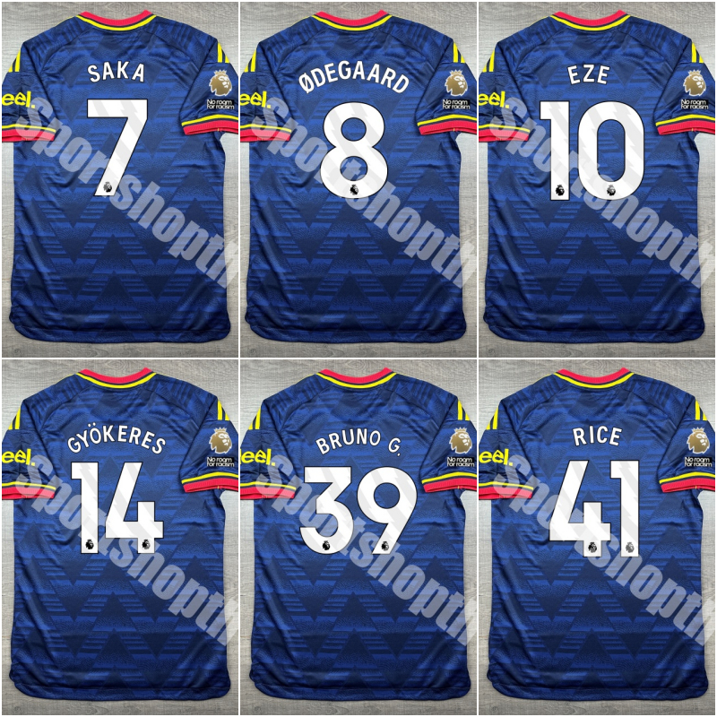 [PLAYER] - เสื้อฟุตบอล oๅร์เซn่oล Away 2026/27 อาร์ม EPL 7 SAKA 8 ODEGAARD 10 EZE 14 GYOKERES 39 BRU