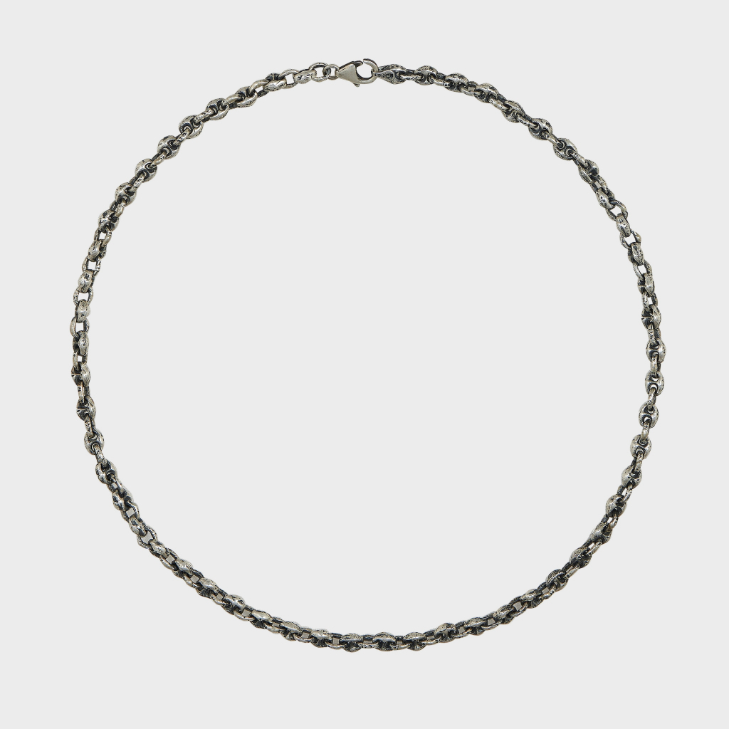 ‘COFFIN BONE’ 925 Silver Necklace / Slim 4 mm