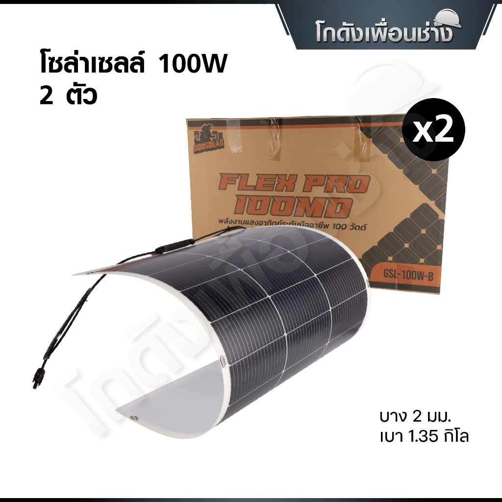 GODSORAL แผงโซล่าเซลล์ 100W-250W  แบบ 2 แผง