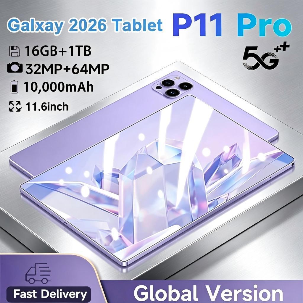 【รับประกัน 1 ปี】แท็บเล็ต รองรับซิม 2026 Tablet Android 14.0 【16GB RAM 1TB ROM】แท็บเล็ต หน้าจอคมชัด 2