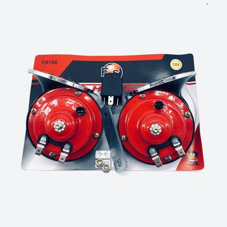 แตรหอยทากไฟฟ้า ยี่ห้อ FS156 12V สำหรับรถยนต์ และรถมอเตอร์ไซค์ 110DB ส่งจากไทย