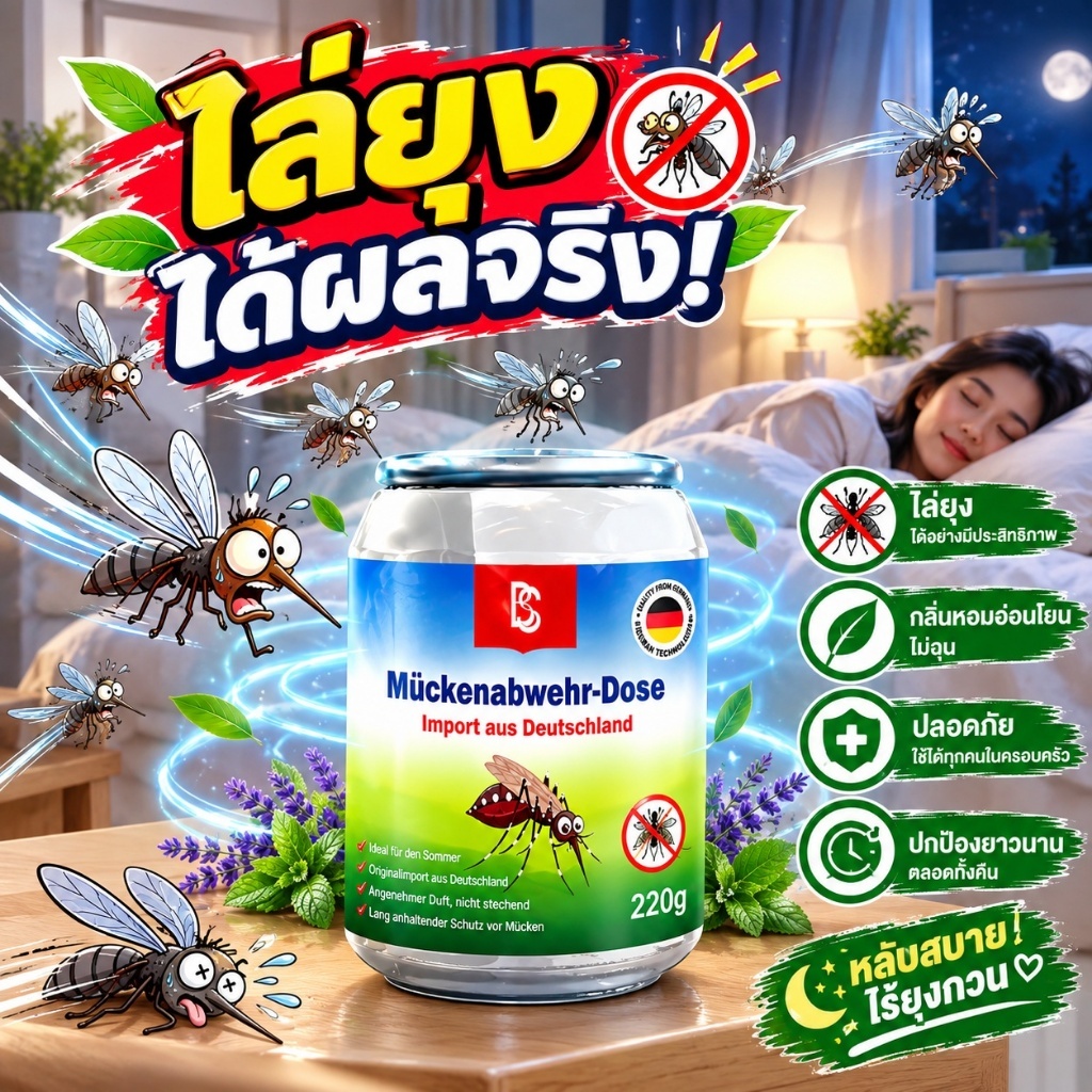 🔥ซื้อ 1 แถม 1 กำจัดยุงต่อเนื่อง 48 ชั่วโมง🦟ไล่ยุง เจลไล่ยุง กันยุง สกัดจากพืช ไม่มีสารเคมี ใช้ได้กับแม่และเด็ก 220g