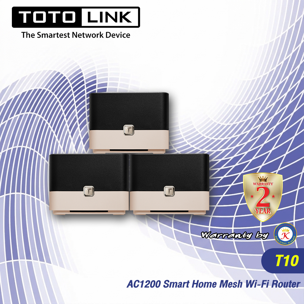 "TOTOLINK" AC1200 Smart Home Mesh Wi-Fi Router รุ่น T10