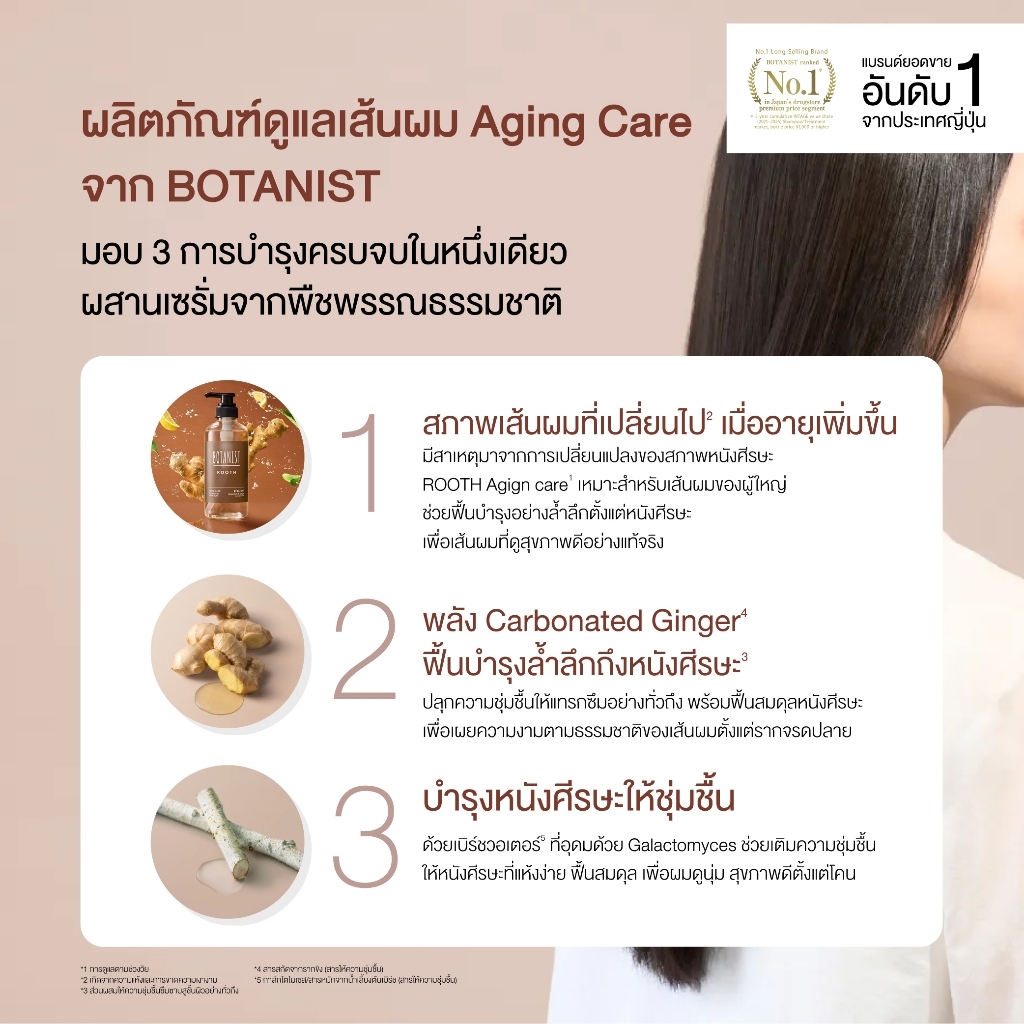 BOTANIST ROOTH Aging Care Botanical Shampoo (Straight) Grapefruit & Ginger 460 ml. รูปที่ 2