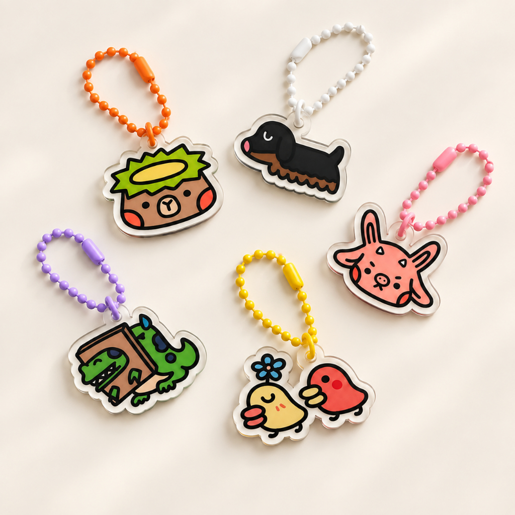 ccraftster - Acrylic Keychain พวงกุญแจอะคริลิค (สุ่มสีโซ่ไขปลา)