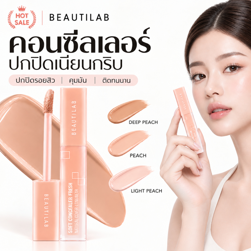 [3 ฟรี 1] BEAUTILAB A2P Concealer&Peach Corrector&Blue Corrector คอนซีลเลอร์ คอเรคเตอร์ บลูคอเรคเตอร