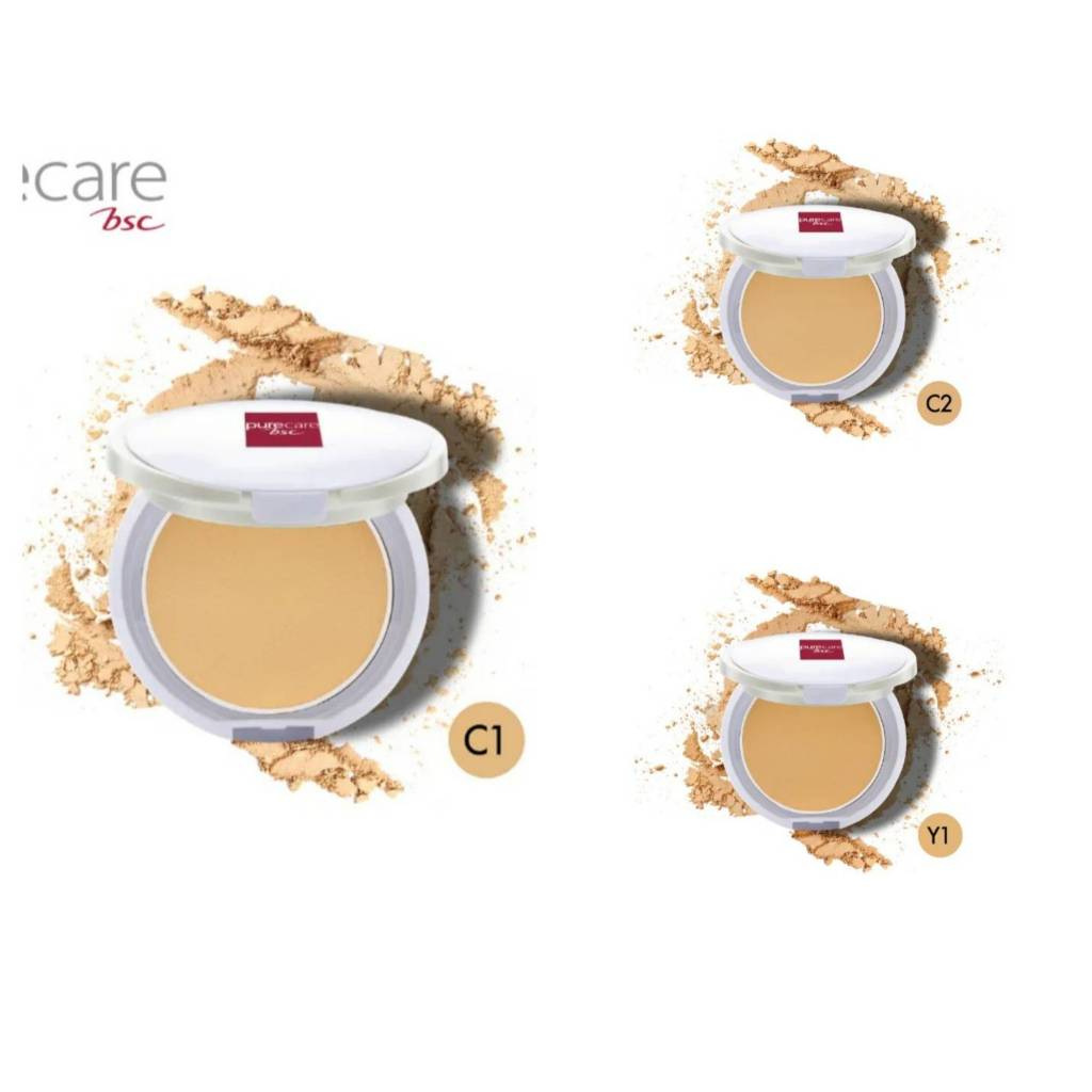 PURE CARE BSC SHINE FREE POWDER แป้งผสมรองพื้น ควบคุมความมัน  9 กรัม