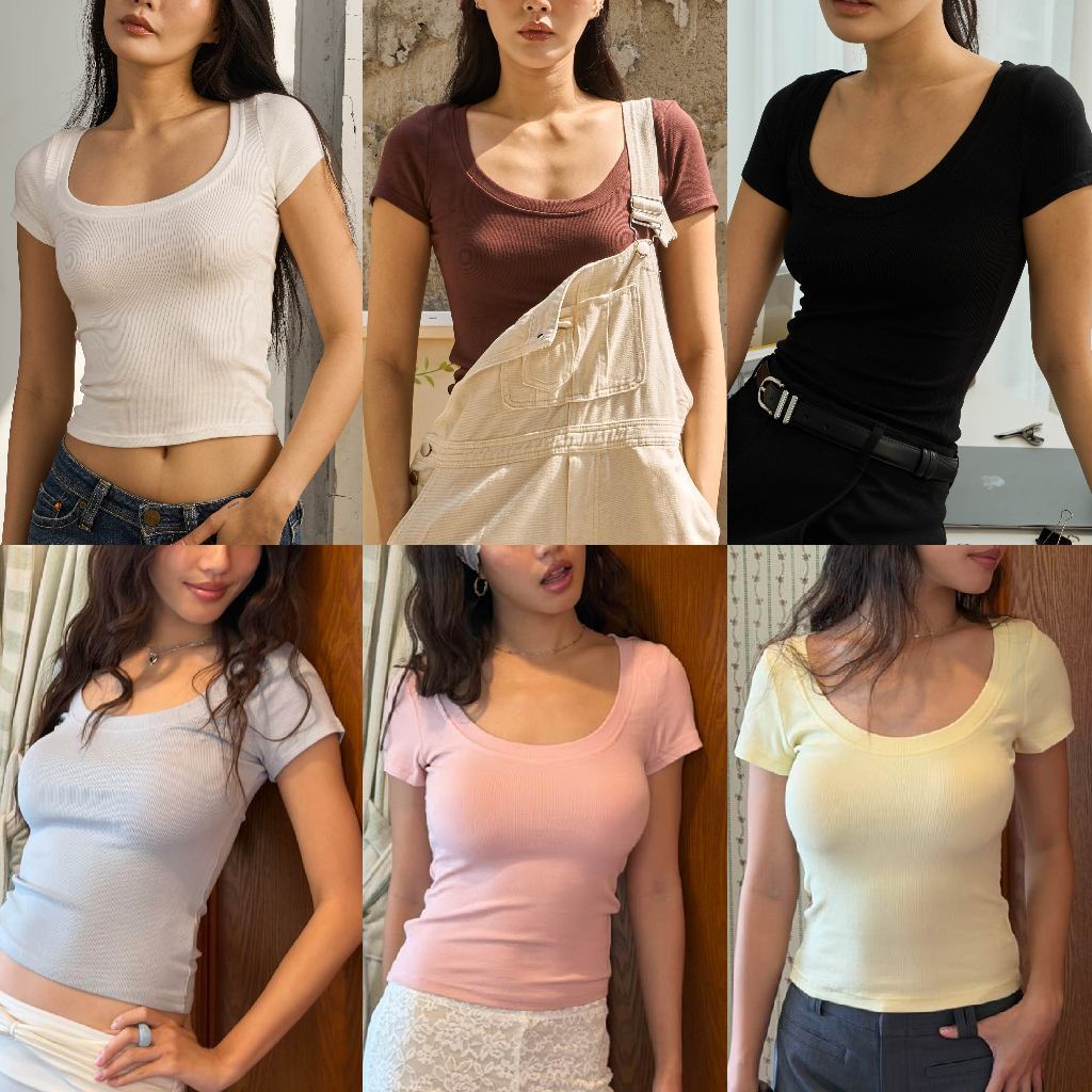 MUSE - Scoop Neck Short Sleeve Top
