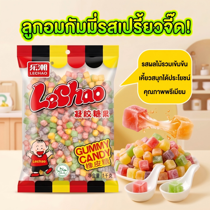 THTB-กัมมี่ เยลลี่รูปทรงผสม มากกว่า 10 รุ่น หลายรสผลไม้ ขนมขายส่ง เยลลี่หนึบหนับ หลายแบบปนกัน เหมาะร้านค้า ปาร์ตี้ แจกขอ