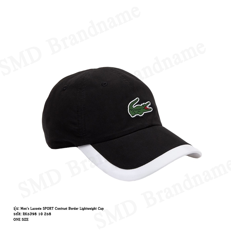 Lacoste หมวกแก๊ปผู้ชาย  รุ่น Men's Lacoste SPORT Contrast Border Lightweight Cap  Code: RK5398 10 258