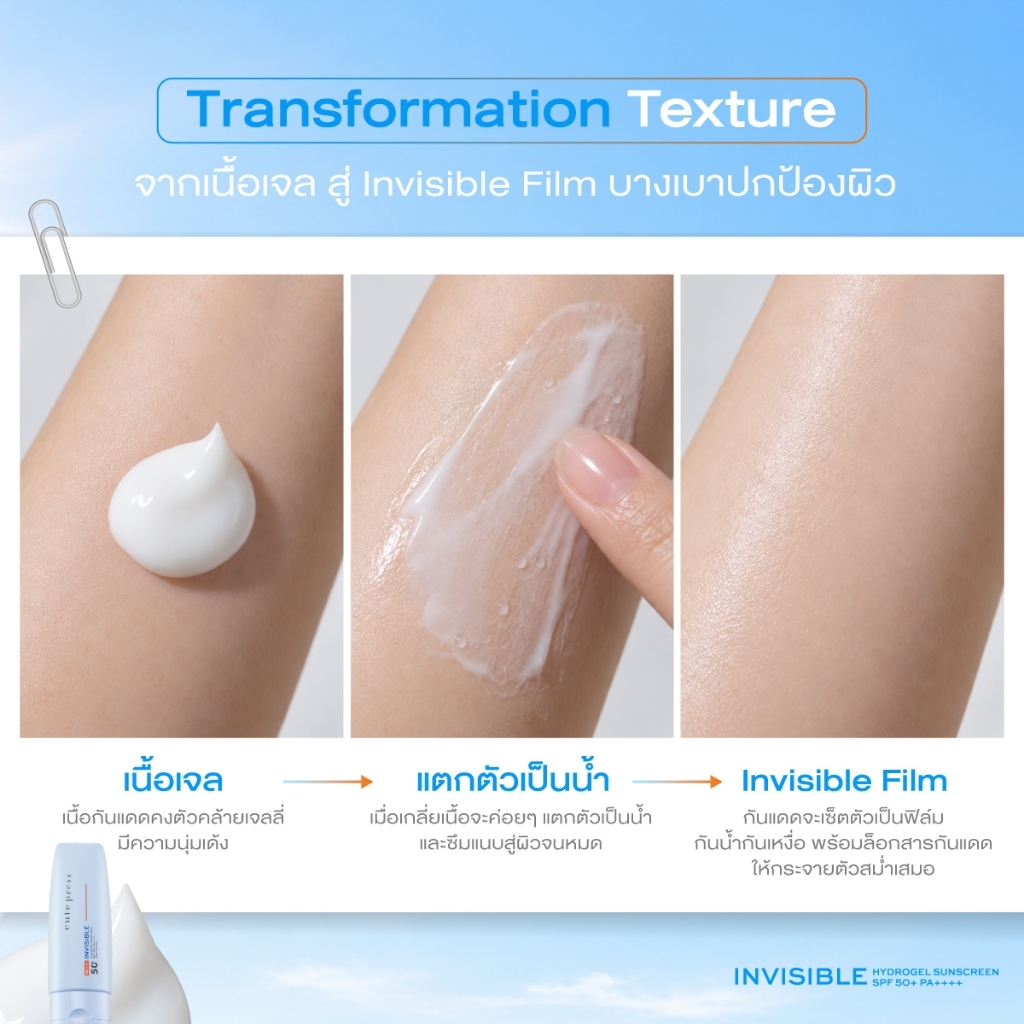 كيوت برس واقي شمس جل هيدروجيل شفاف SPF50+ ـ 80 غ — صورة 4