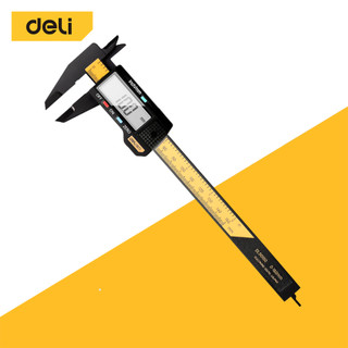 Deli เวอร์เนียร์  ตัวเครื่องสแตนเลส ตัวเครื่องโลหะ พร้อมถ่าน เวอเนีย เวอเนียร์  Vernier Caliper