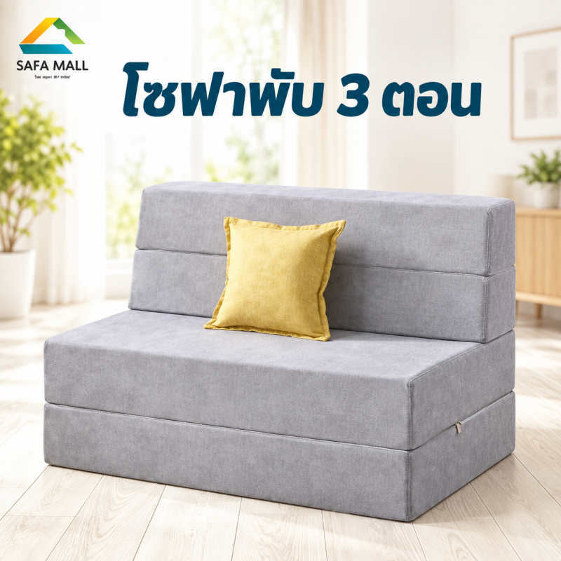 โซฟาพับเก็บได้ โซฟาเตียงนอน โซฟาหลายฟังก์ชัน รองรับการนั่ง 1-2 คน บรรจุภัณฑ์แบบอัดสุญญากาศ