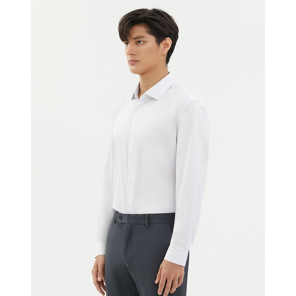 DAPPER قميص Smooth & Stretch ‏Smart Fit بأكمام طويلة — أبيض — صورة 4