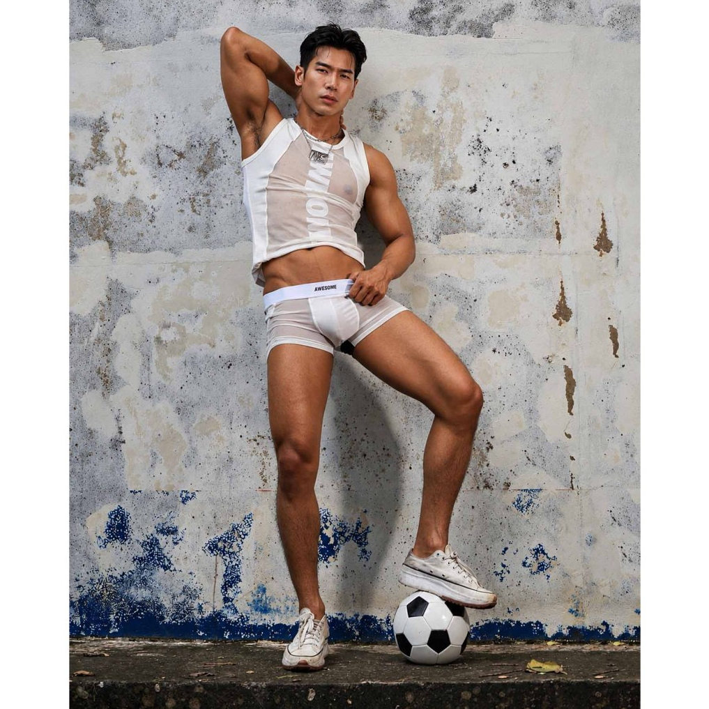 SLT18 เสื้อกล้ามผู้ชายทรง Slim Fit ดีไซน์สปอร์ตโมเดิร์น AWESOME SPORT® — صورة 5