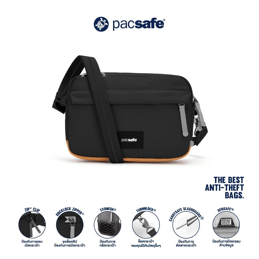 Pacsafe حقيبة كروس GO مضادة للسرقة (تتسع لتابلت 7 بوصة) — صورة 3