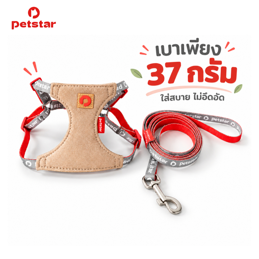 Petstar طقم طوق ومقود للقطط قابل للتعديل
