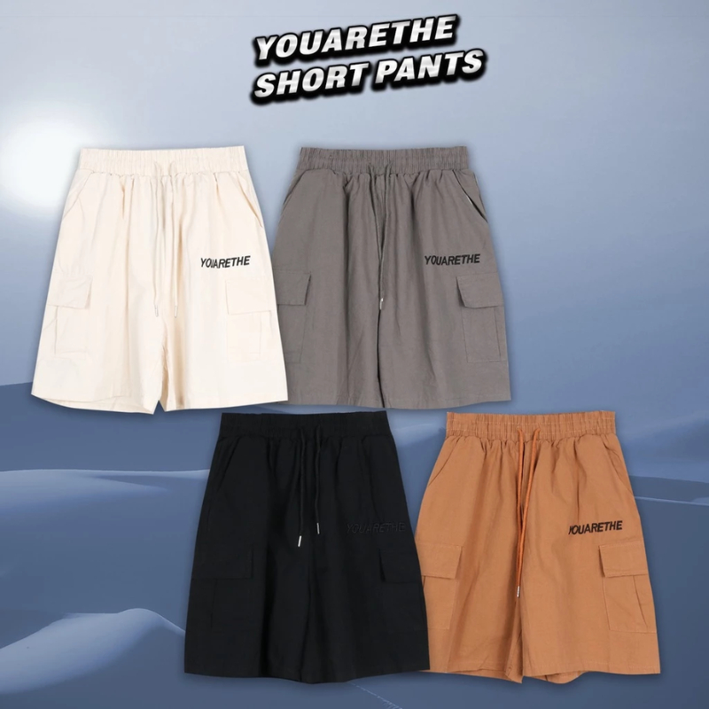 URTHE - กางเกงขาสั้น เอวยืด รุ่น YOUARETHE POCKET SHORTS