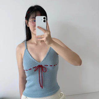 MOMOKA.KNIT🍑 เสื้อถัก Cute Cami Top💕