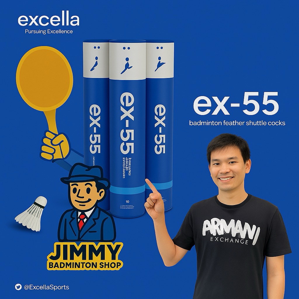 EXCELLA EX-55 ลูกแบดมินตัน คุ้มค่า ทนทาน💯 สปีด75/76