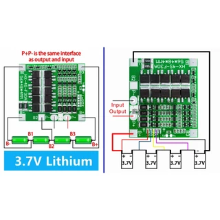 BMS 4S 30A LifePo4 3.2v / Li-ion 3.7v บอร์ดป้องกันที่ชาร์จแบตเตอรี่ลิเธียม พร้อมบาลานซ์