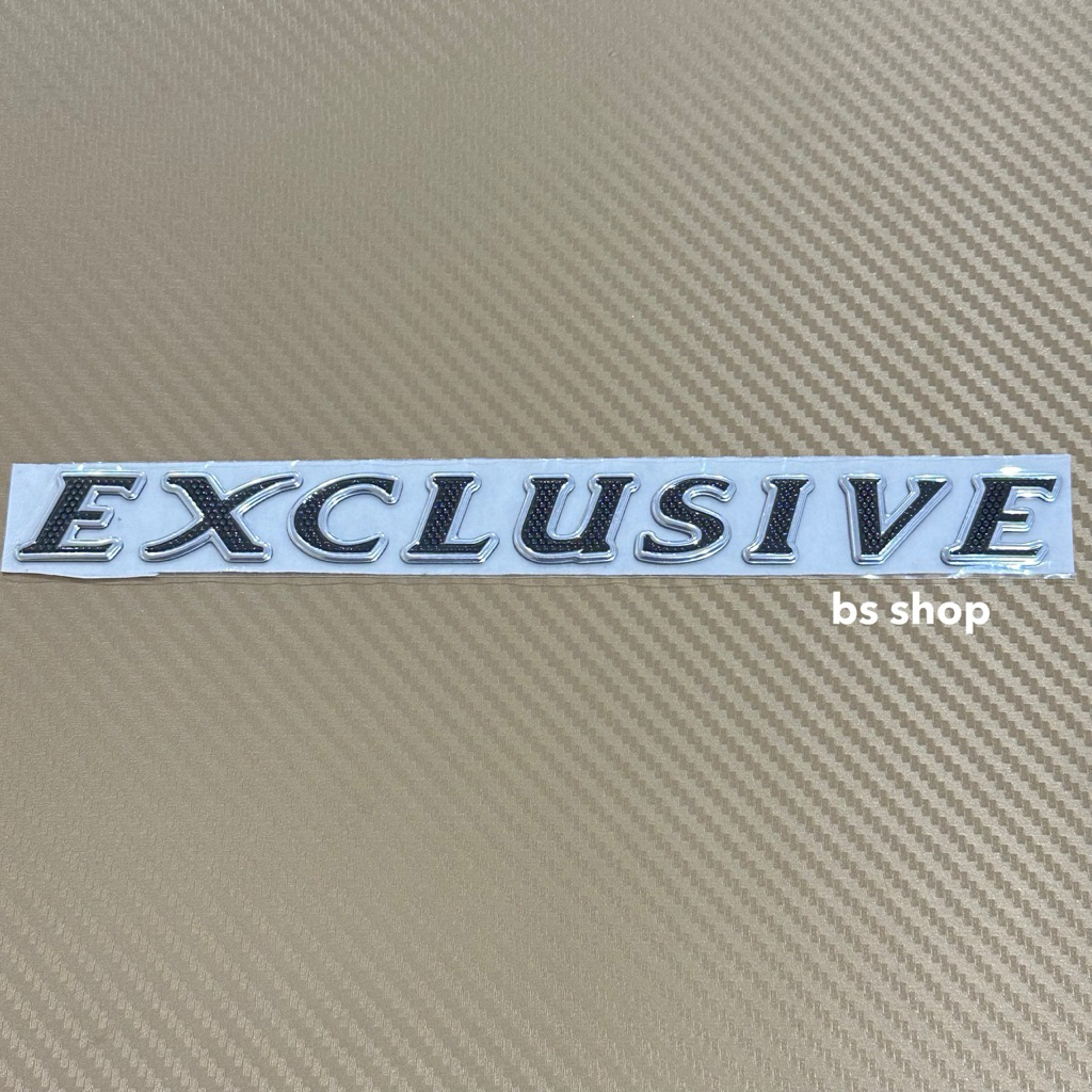 โลโก้* EXCLUSIVE งานเรชิ่น ตัวอักษรแยก ติดท้าย TOYOTA FORTUNER