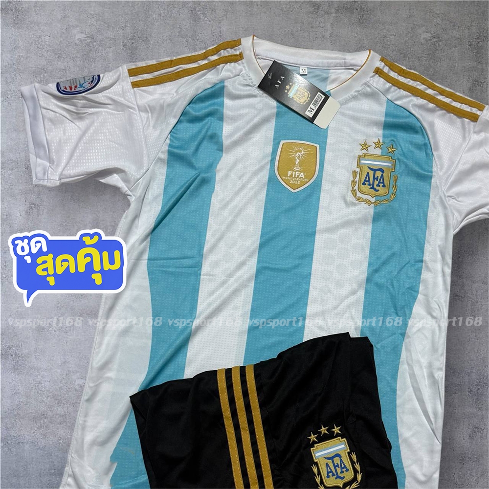 เสื้อฟุตบอล ทีมชาติ argen-tina เสื้อพร้อมกางเกงใหม่ล่าสุดชุดกีฬา 24/25 เนื้อผ้าดีใส่สบาย