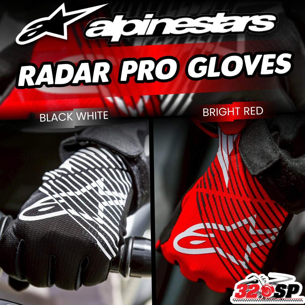 ถุงมือขับมอเตอร์ไซค์ ALPINESTARS RADAR PRO GLOVES ของแท้!! ส่งไว!! 320SP