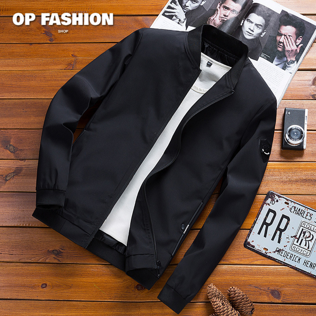 เสื้อแจ็คเก็ต ผู้ชาย ผ้าร่ม งานดี ใส่สบาย (แจ็คเก็ตเกาหลี)