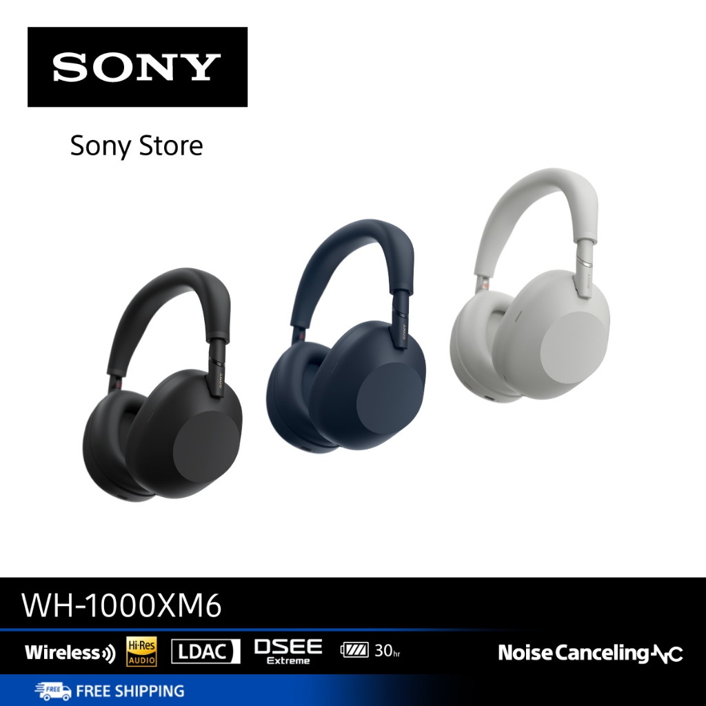 Sony หูฟัง Headphones รุ่น WH-1000XM6 | Wireless Noise Canceling Headphones | Bluetooth® 5.3 | High-Resolution Audio Wir