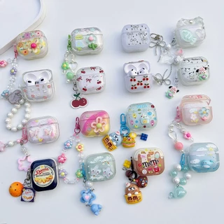 เคสหูฟัง J201 J206 ดอกไม้ใหญ่ เคสใสการ์ตูนนูน Airpods เคสหูฟังบลูทูธ เคสหูฟังไร้สาย Airpods3 Hoco EW 46