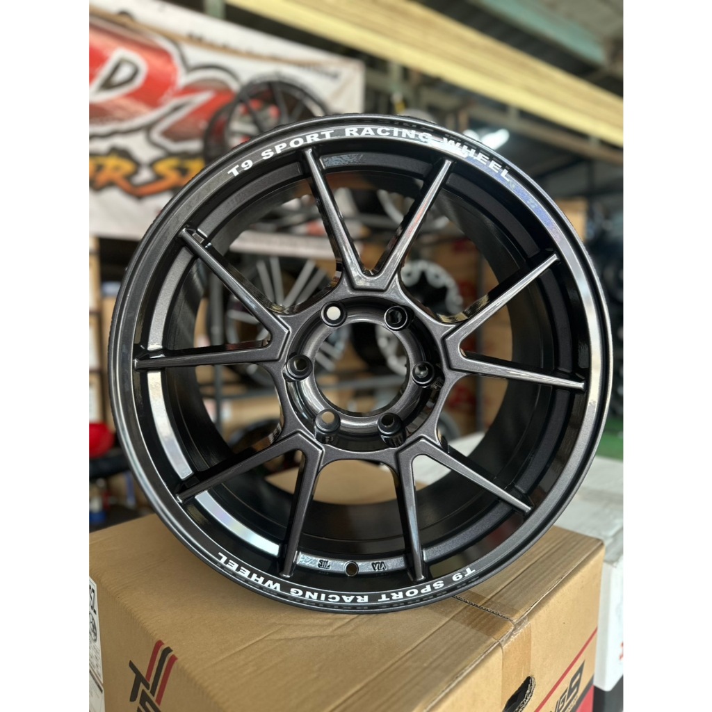 TC005 สีเทากัน_ขอบ 18“_6รู_139.7_ET35_กว้าง 8.5 ( 1 ชุด = 4 วง) แถมฟรี จุ๊บยาง