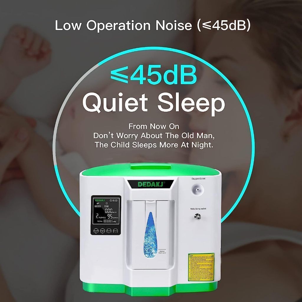 DEDAKJ เครื่องผลิตออกซิเจนขนาด 2-9 ลิตร ใช้กับผู้สูงอายุและสตรีมีครรภ์ เครื่องผลิตออกซิเจนแบบละออง
