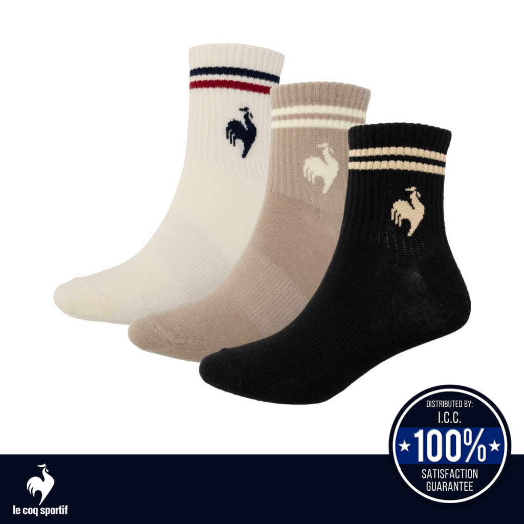 Le Coq Sportif ถุงเท้าสั้นแพ็ค 3 คู่ (sock, sport)