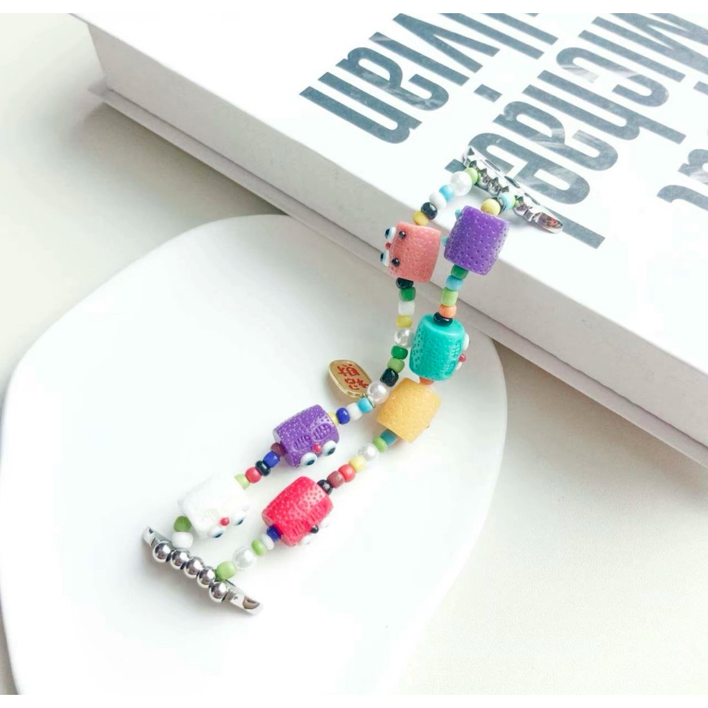 ZMZ-สายมาใหม่ สายนาฬิกา สายลูกปัดหลากสี เหมาะสำหรับ Smartwatch ขนาด 38/40|41mm 42|44/45/49mm