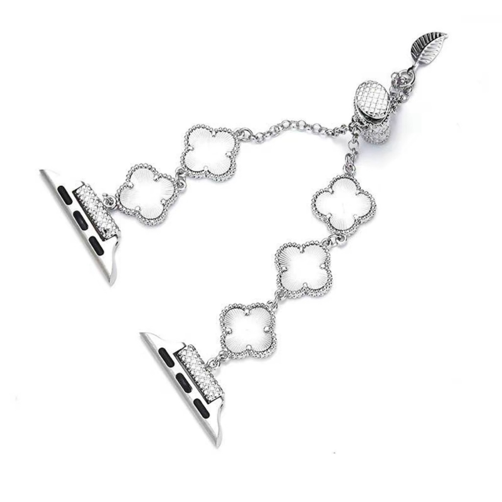 ZMZ-สายนาฬิกา Smartwatch สายสร้อยข้อมือดอกไม้ แวนคลีฟขนาด 38|40|41/(S10)42mm 42|44/45/46/49mm